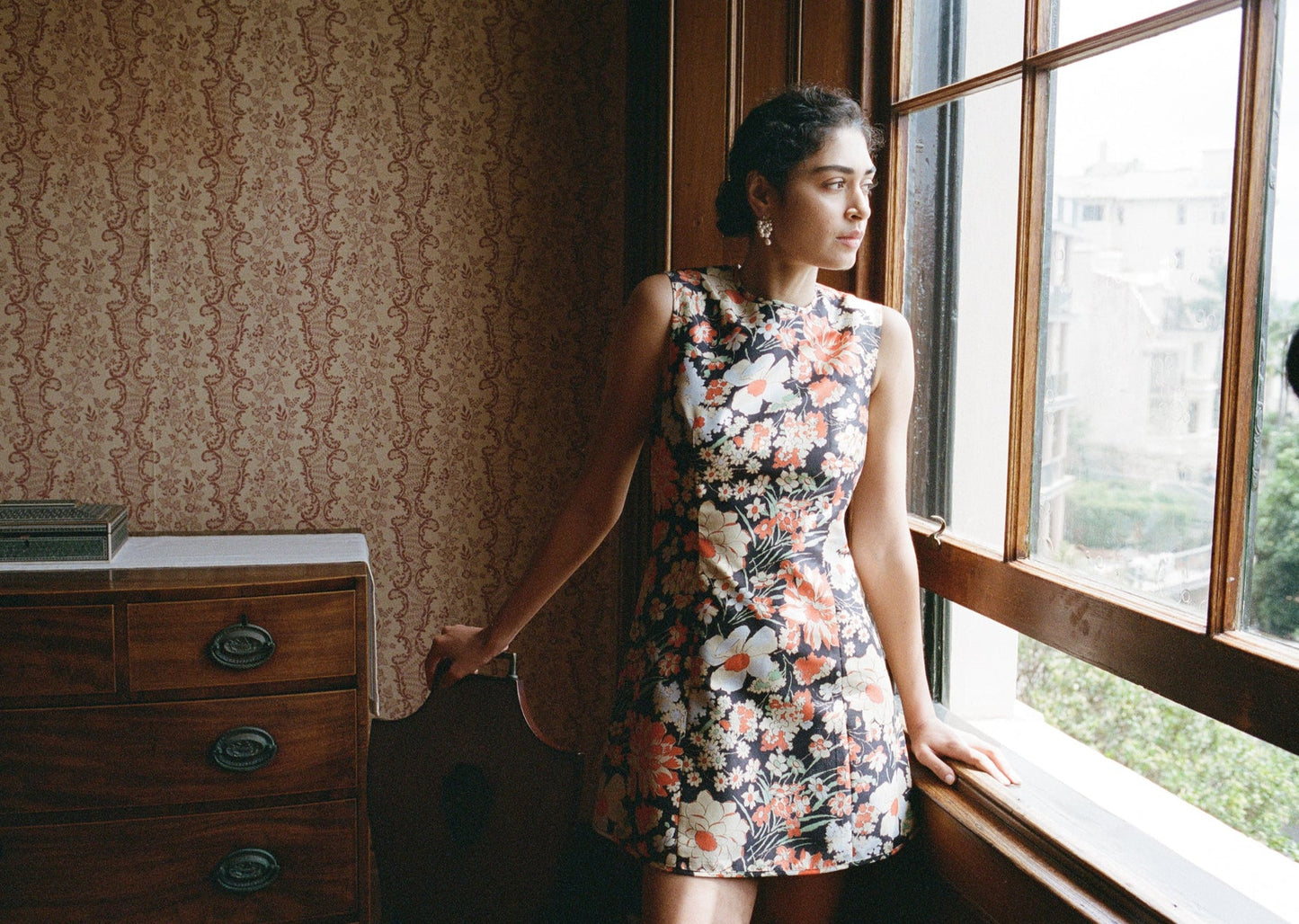 Harper Floral Dress Silk/Linen Darling Valley