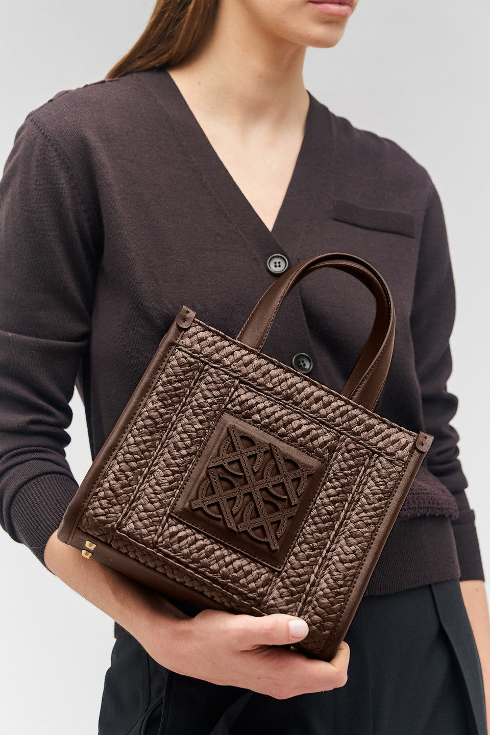 Lane Straw Small Tote