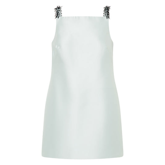 EMBELLISHED MINI DRESS - PALE BLUE