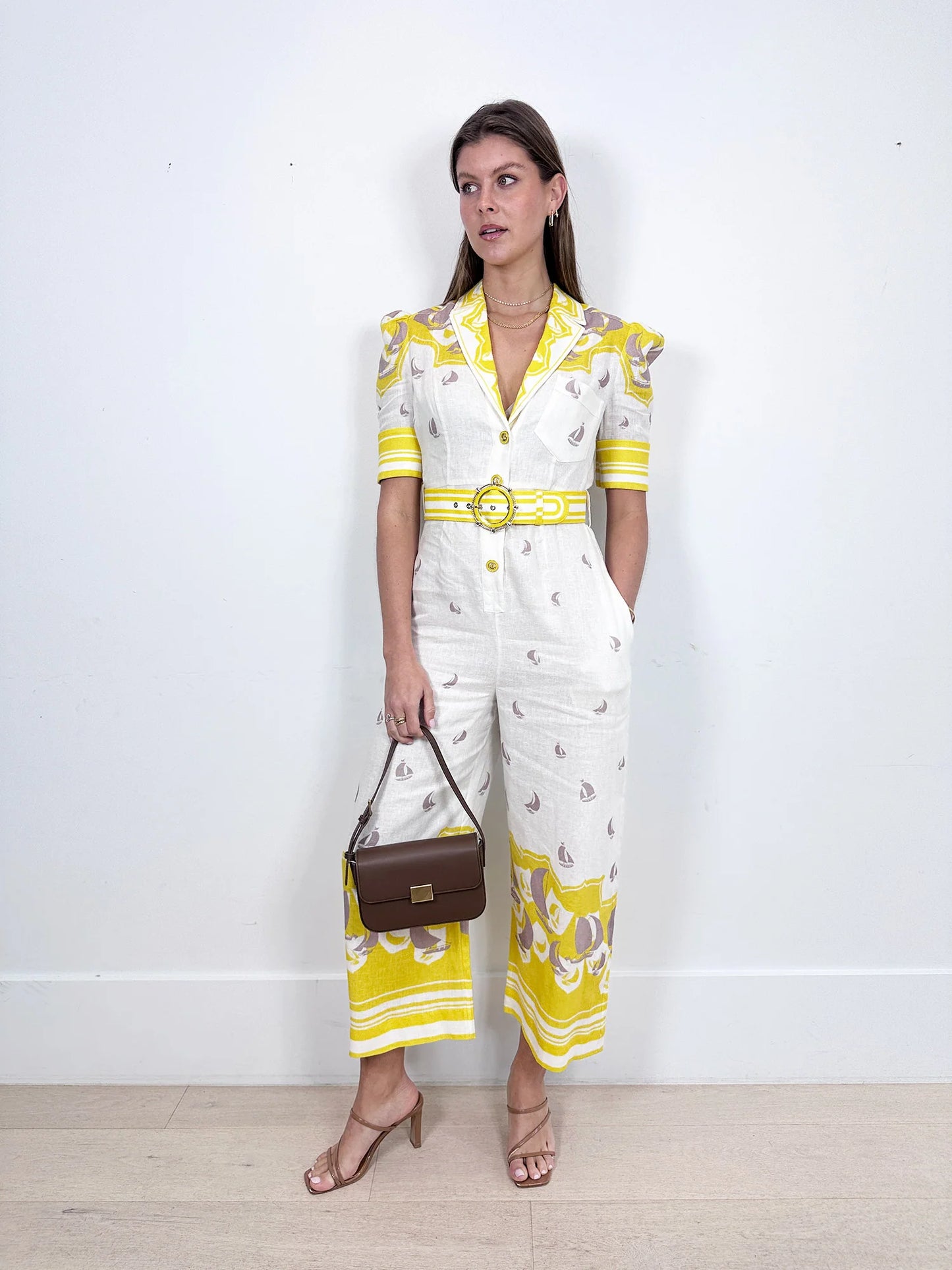 Zimmermann - High Tide Belted Jumpsuit