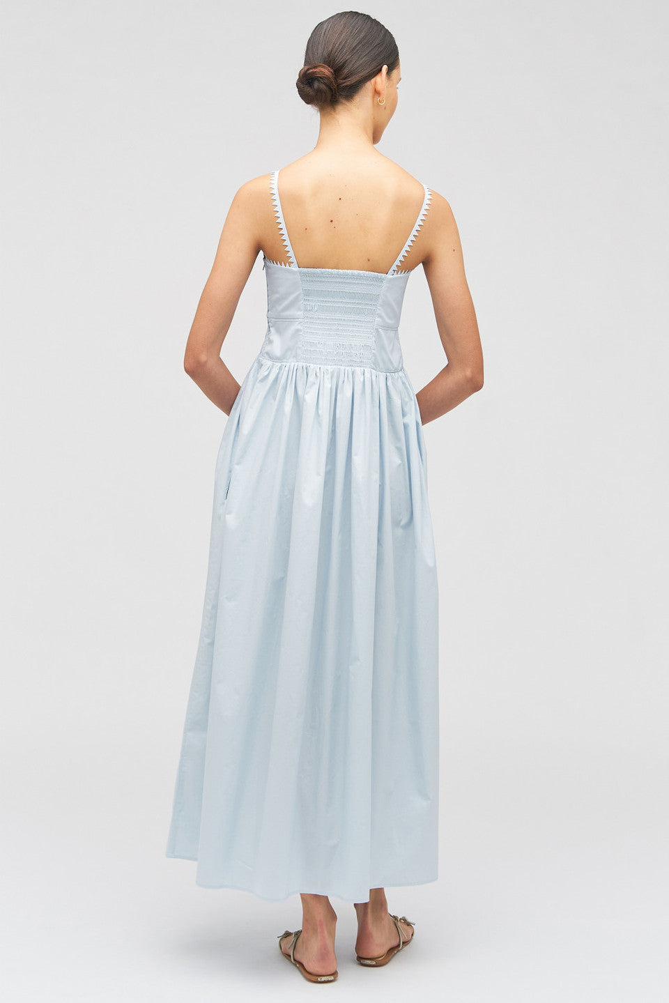 Lace Trim Sundress (Blue)