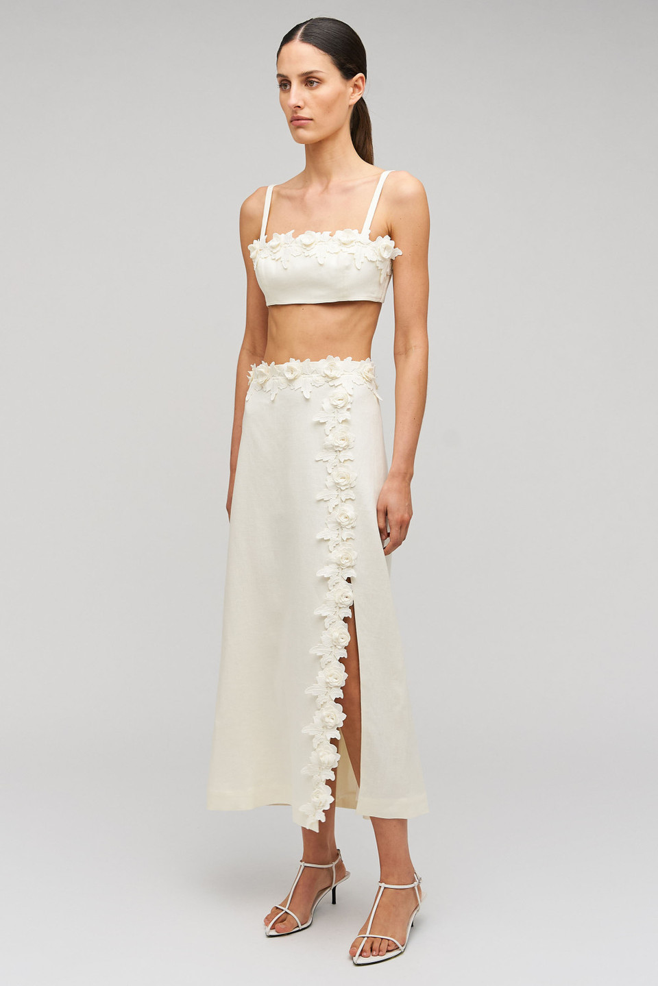 Rosebud Lace Skirt -  Soft Cream