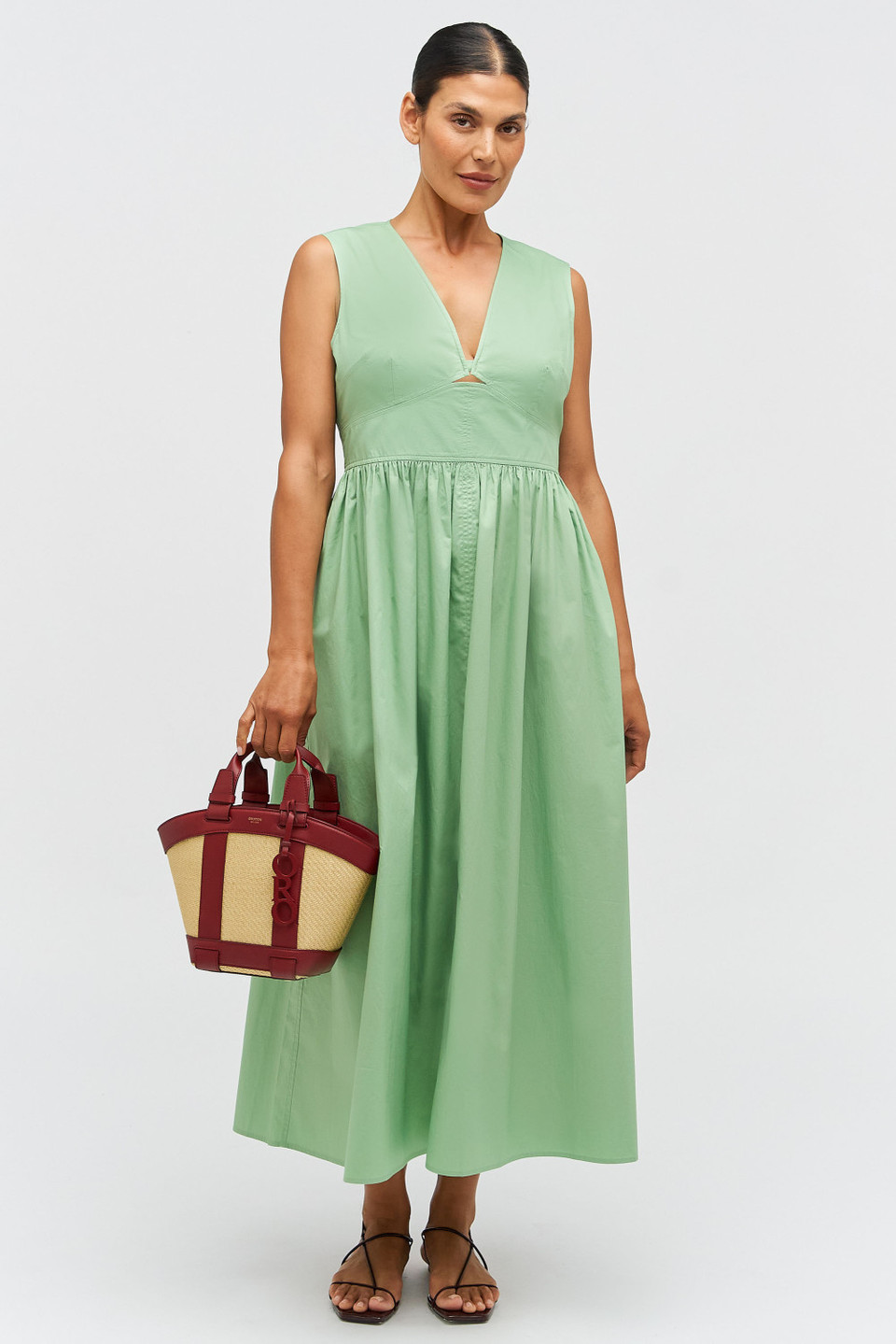 Poplin Sundress - Mint Leaf