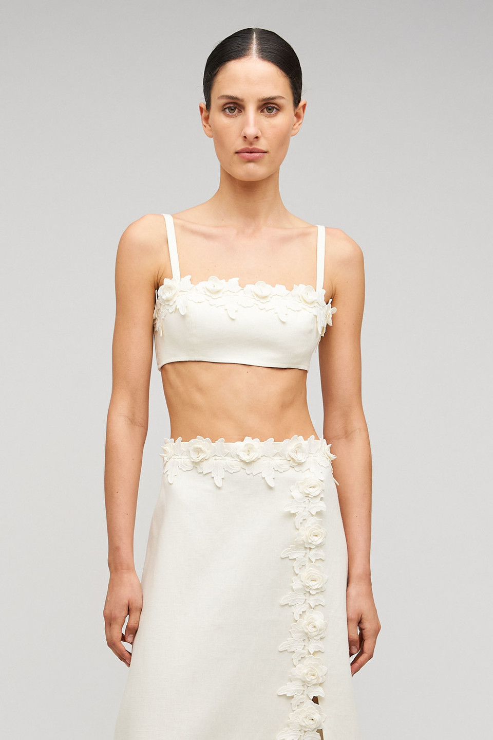 Rosebud Lace Bralet - Soft Cream