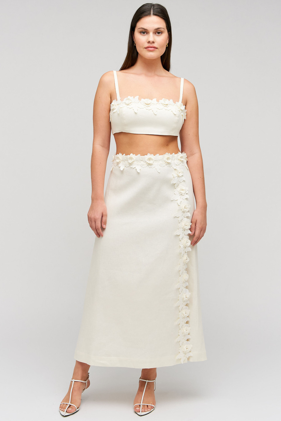 Rosebud Lace Skirt -  Soft Cream