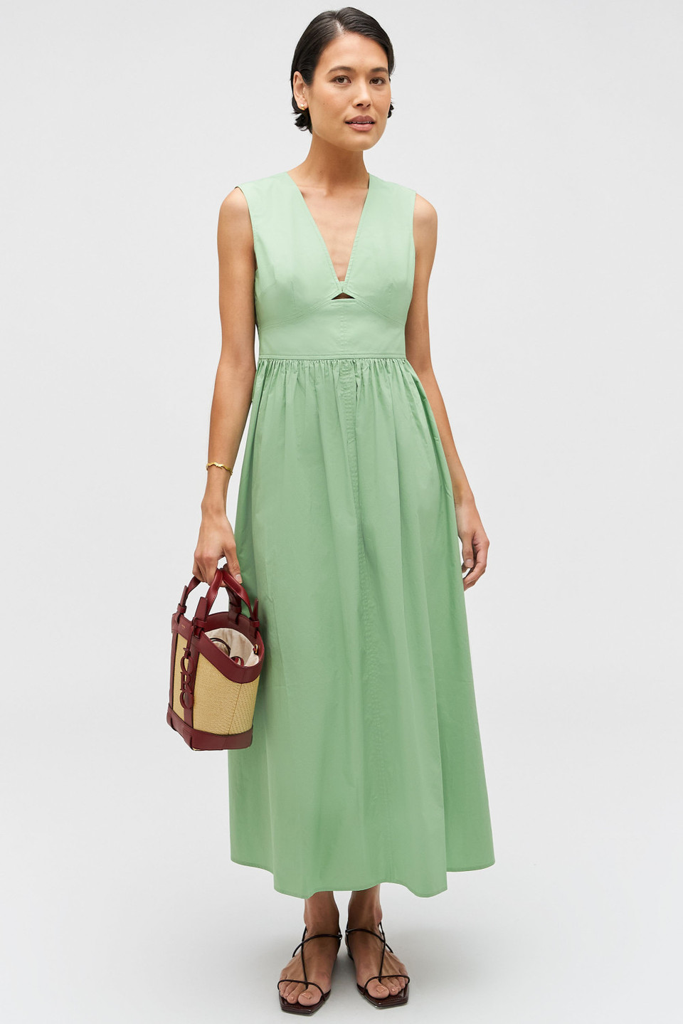 Poplin Sundress - Mint Leaf