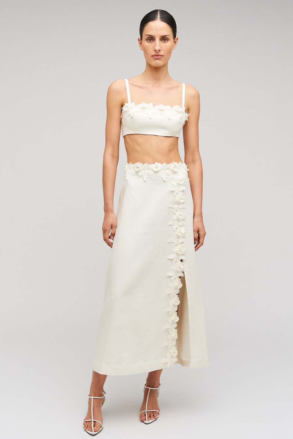 Rosebud Lace Skirt -  Soft Cream