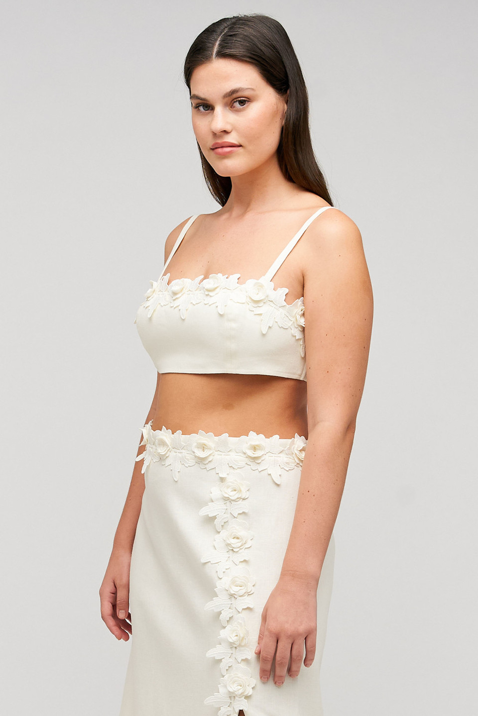 Rosebud Lace Bralet - Soft Cream