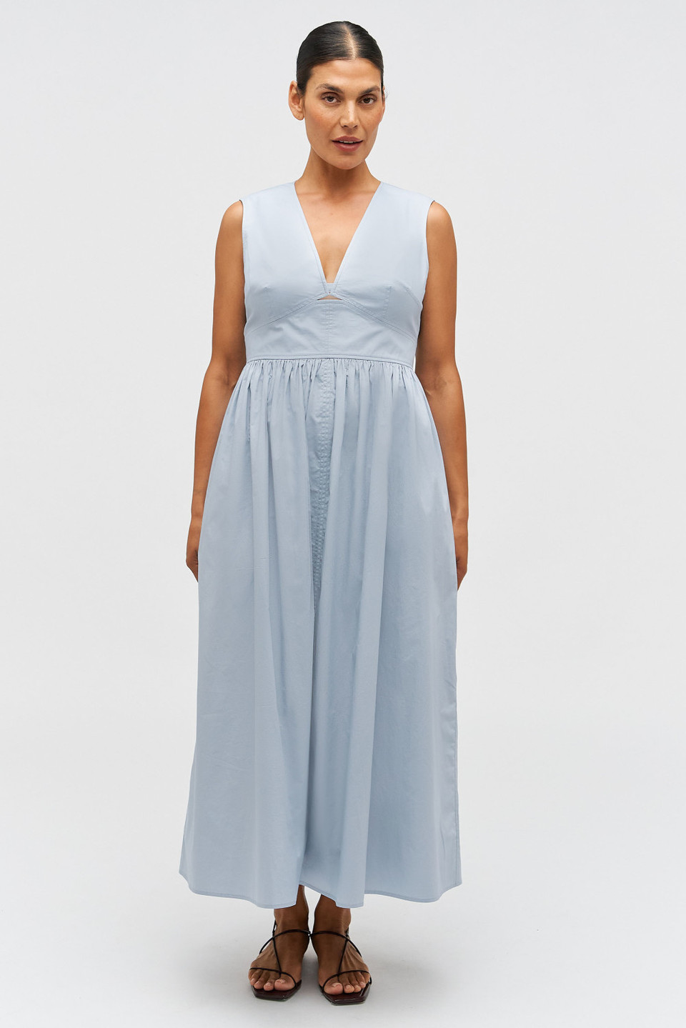 Poplin Sundress - Pale Grey