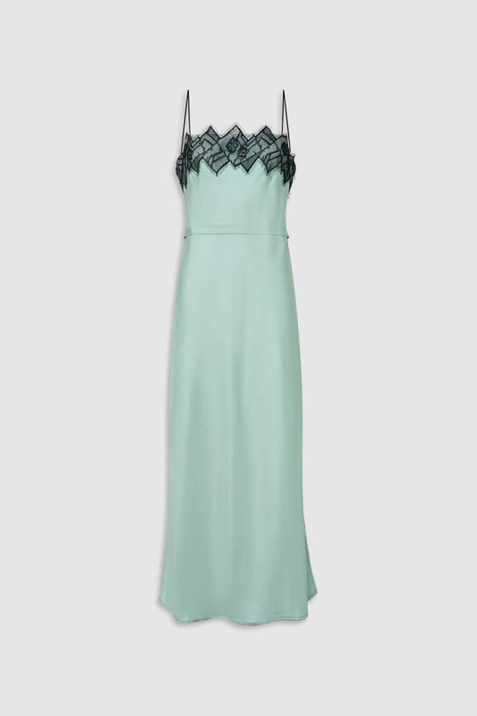 FRINGE LACE DRESS - MINT ICE