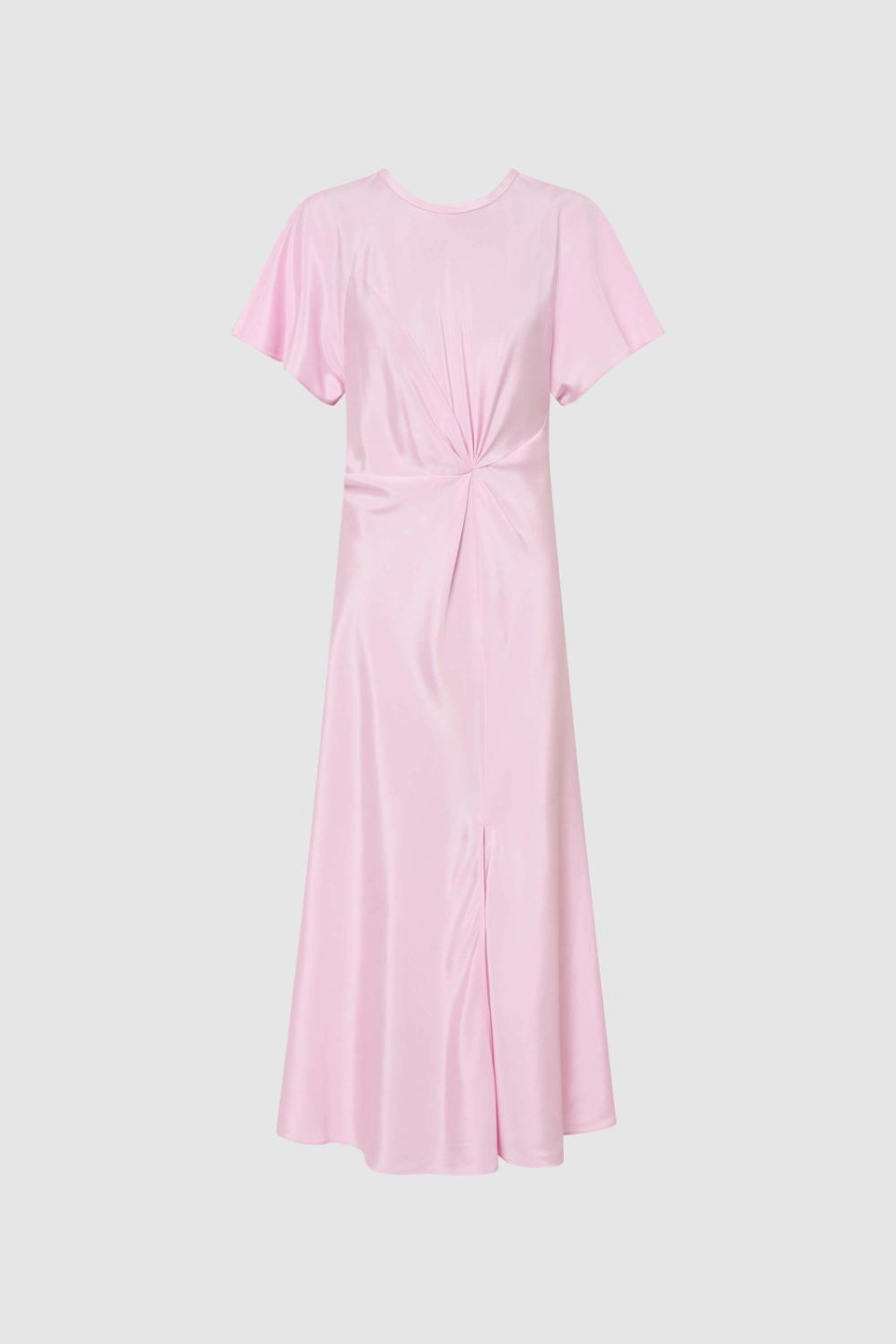 Drape Front Dress -  Pink Rose