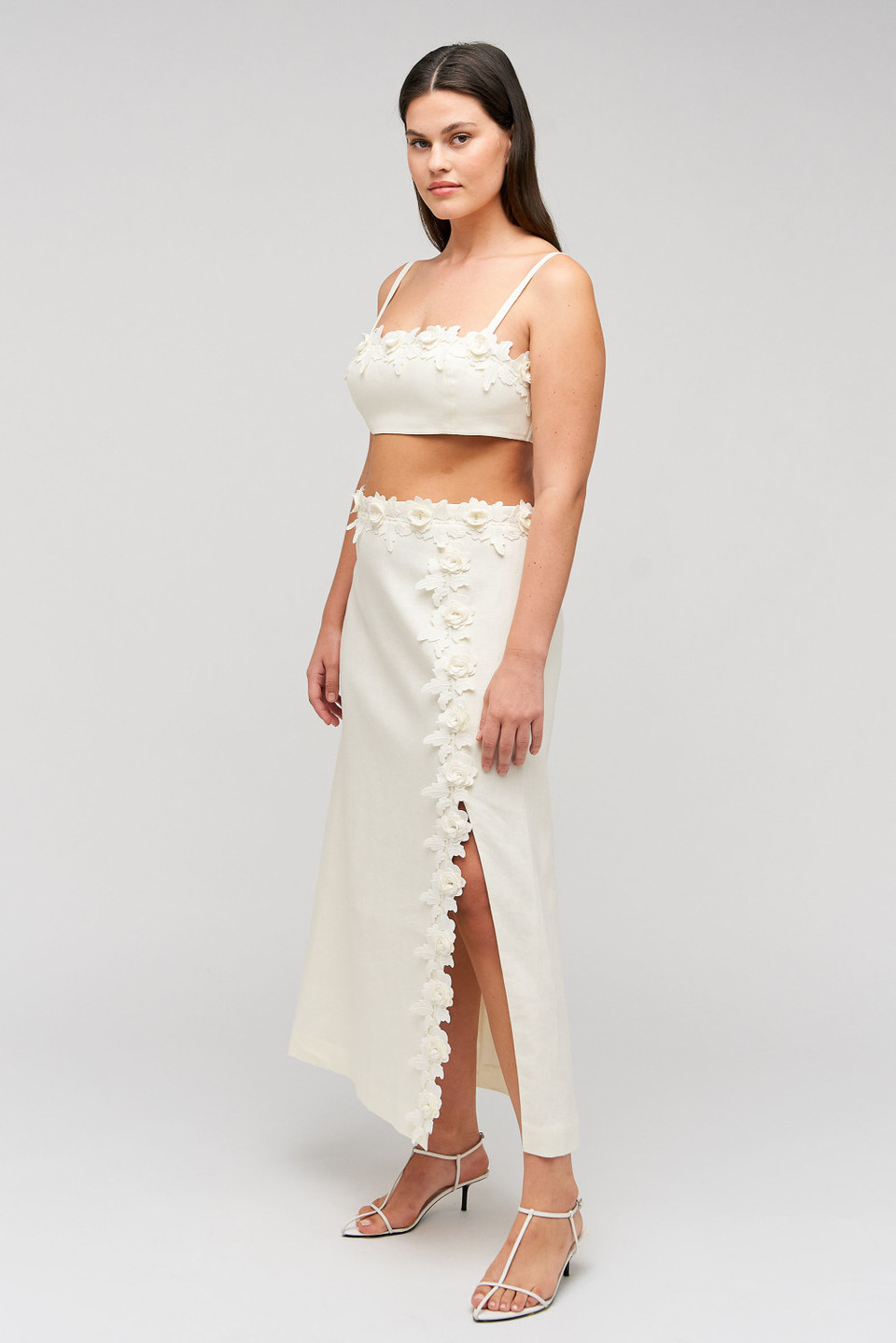 Rosebud Lace Skirt -  Soft Cream