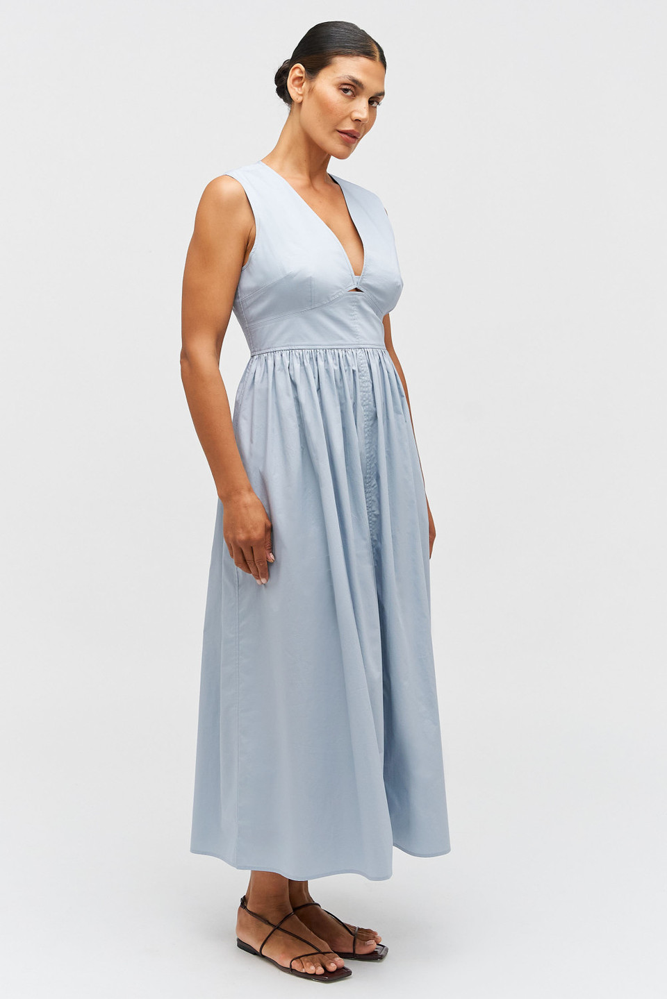 Poplin Sundress - Pale Grey