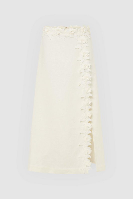 Rosebud Lace Skirt -  Soft Cream