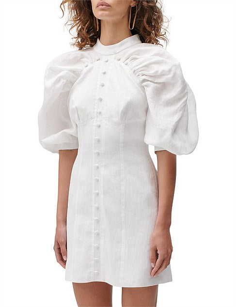 JOSLIN - STUDIO FLUER DRESS - WHITE (BYRON BAY)