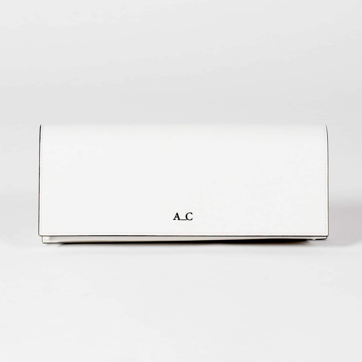 A_C - MONICA CLUTCH - WHITE Front on product shot