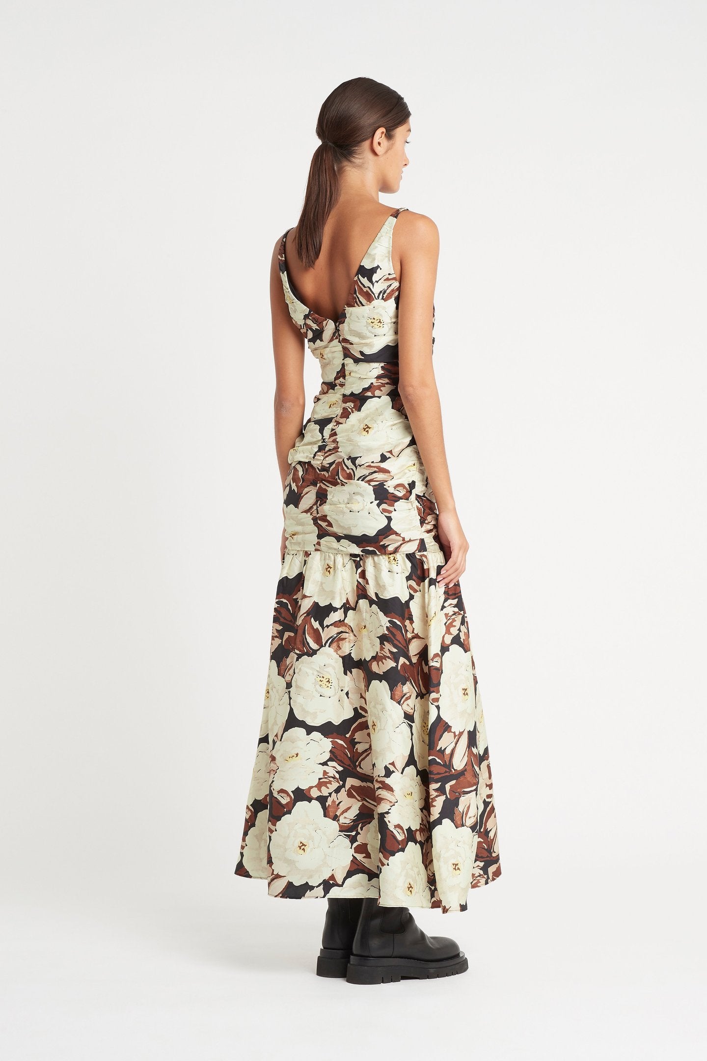 SIR - VIVIENNE GOWN - FLORAL (BYRON BAY) Back view