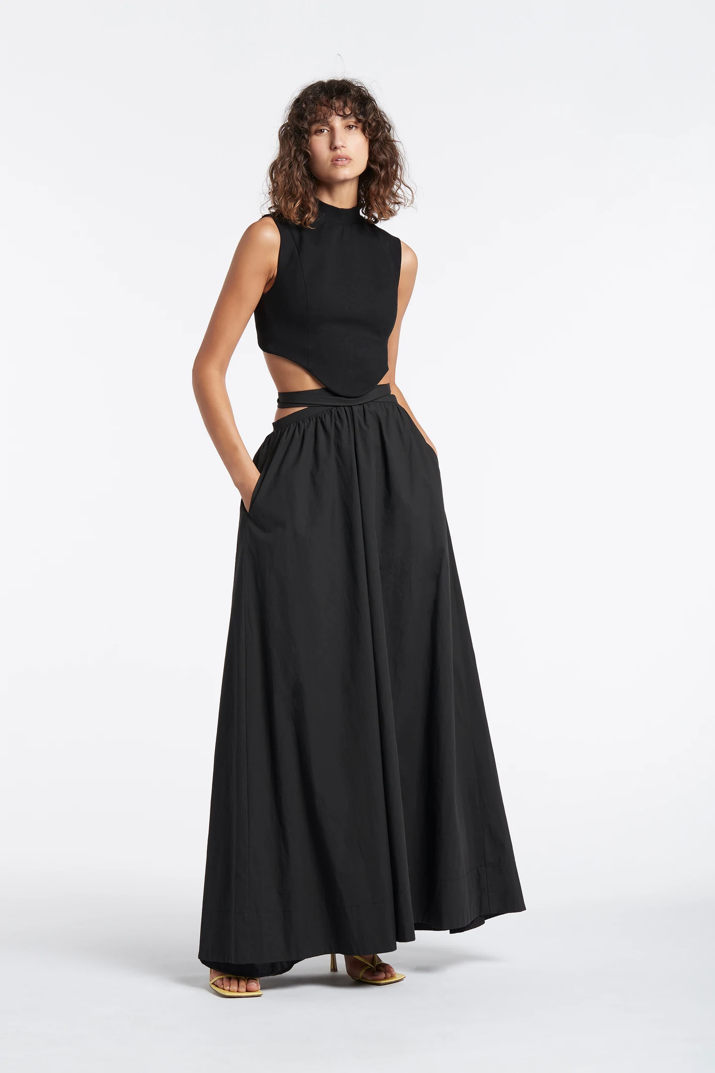 SIR. - SIGNE DECONSTRUCTED GOWN - BLACK - PRELOVED