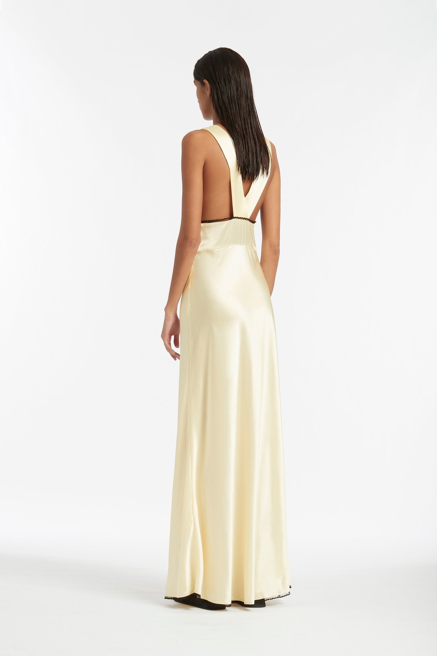 SIR - WILLA CUT OUT GOWN - WHITE Back angle